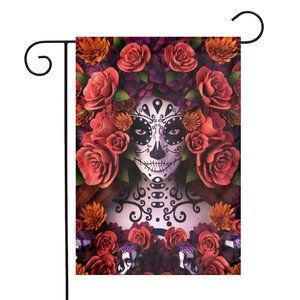 SKU-17-Day Of The Dead Sugar Roses Skull